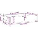  Ladice ispod kreveta 2 kom voštano smeđe 80x55x17cm od borovine | shoptok.hr