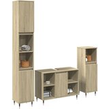 Furnova Kopalniška garnitura 3-delna sonoma hrast inženirski les, (21945660) | Shoptok.si