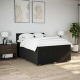  Krevet s oprugama i madracem crni 140x200 cm od tkanine | shoptok.hr