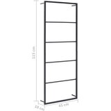  Stalak za ručnike crni 45 x 10 x 115 cm čelični | shoptok.hr