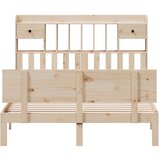 vidaXL Krevet s regalom za knjige bez madraca 140x190 cm od borovine | shoptok.hr