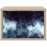  Wall-mounted noćni ormarić RAALTE Hrast sonoma 36 x 33 x 25 cm - Hrast sonoma Plavi mramorni uzorak 1 | shoptok.hr