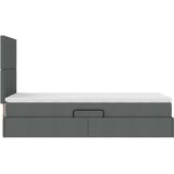  Krevet s prostorom za pohranu s LED-om Tamno siva 100 x 200 cm | shoptok.hr