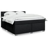 vidaXL Box spring postelja z vzmetnico črna 180x200 cm blago | Shoptok.si