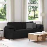 vidaXL črn 3-sedežni kavč, 178 cm, tekstil | Shoptok.si