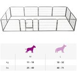  Ograda za pse s 12 ploča od čelika 80 x 60 cm crna | Eponuda.com