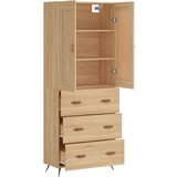 vidaXL Visoka komoda hrasta sonome 69 5x34x180cm od konstruiranog drva | shoptok.hr