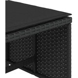  Vrtni taburei s jastucima 4 kom crni 41x41x36 cm od poliratana | Eponuda.com