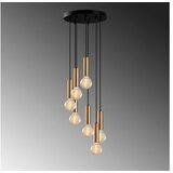 Opviq Visilica TEMPO, vintage, metal, 40 x 40 cm, visina 136 cm, promjer sjenila 4 cm, visina 15 cm, podesiva visina, duljina kabla 90 cm, 7 x E27 40 W, Tempo - 6032 | shoptok.hr