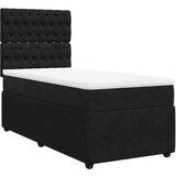 vidaXL Box spring postelja z vzmetnico črna 80x200 cm žamet, (21309644) Cene