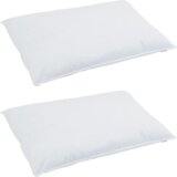 vidaXL Odeja z blazino 3 pcs Bela 240 x 220 cm Puh | Shoptok.si
