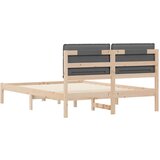  Posteljni okvir z oblazinjenim vzglavjem z vzglavjem Temno siva, (5000101410) | Shoptok.si