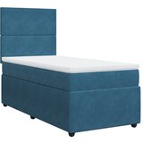 vidaXL Box spring krevet s madracem tamnoplavi 80 x 200 cm baršunasti | shoptok.hr