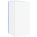 Maison Chic Stenska TV omarica - TV stojalo - Televizijska omarica z LED lučkami bela 40,5x35x80 cm, (21700066) Cene
