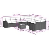 vidaXL 11-dijelni set vrtnih sofa poliratan s jastucima svijetlosivi | shoptok.hr