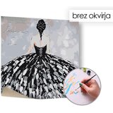  Slikanje po številkah ŽENSKA V ČRNI OBLEKI - Level Medium | Shoptok.si
