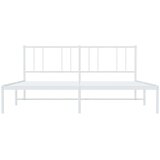 Metalni okvir za krevet s uzglavljem bijeli 180x200 cm | shoptok.hr