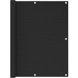Balkonski zastor crni 120 x 400 cm HDPE Cijene
