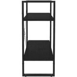 vidaXL ormarić za knjige s 2 razine crni 80x30x70 cm masivna borovina | shoptok.hr