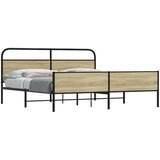 Metalni okvir kreveta bez madraca boja hrasta sonome 180x200 cm | shoptok.hr
