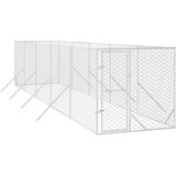 vidaXL Vanjski kavez za pse srebrni 2 x 10 x 2 m od pocinčanog čelika | shoptok.hr