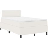  Postelja s škatlastim vzmetom z krem vzmetnico 120x200 cm Bombažna tkanina, (22083065) | Shoptok.si