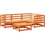 Maison Chic Seti vrtnega pohištva - Vrtna garnitura - Vrtni pohištvo set 5-delna voščeno rjava trdna borovina, (21819181) | Shoptok.si