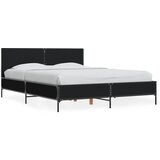 vidaXL Okvir kreveta crni 120 x 200 cm od konstruiranog drvo i metal | shoptok.hr