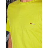 DStreet T-shirt męski z haftem żółty | Shoptok.si