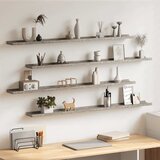  Zidne police 4 kom siva boja betona 115 x 9 x 3 cm | shoptok.hr