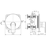 Ideal Standard Slavina za tuš/ugrađena u zlatnoj boji Connect Air – | shoptok.hr
