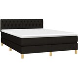  box spring s madracem LED crni 140x190 cm od tkanine | shoptok.hr
