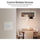 SONOFF pametno stensko stikalo wi-fi + RF433 trojno T1EU3C-TX | Shoptok.si