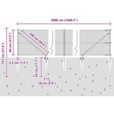 vidaXL Zavarena Žičana Ograda sa 13 Šiljastih Stupova Zelena 0.8x50 m Čelik | shoptok.hr