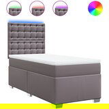 vidaXL Krevet s oprugama i madracem sivi 80 x 200 cm od umjetne kože | shoptok.hr