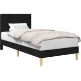  Krevetna konstrukcija s uzglavljem Crna 90 x 200 cm Tkanina | shoptok.hr
