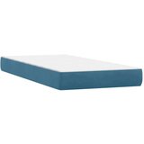 spring postelja z vzmetnico temno modra 80x220 cm žamet, (21792398) Slike