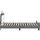  Krevet za djecu s uzglavljem Svijetlo siva 90 x 200 cm PU | shoptok.hr