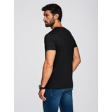 Ombre Men's cotton t-shirt with contrasting two-tone print - black | shoptok.hr