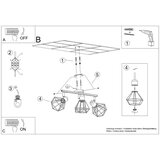  Stropna svetilka ARTEMIS 3 bela, (21348194) | Shoptok.si