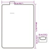 vidaXL Deka za piknik sklopiva crvena plava pruga 200x150cm baršunasta | shoptok.hr