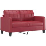  Dvosjed od tkanine crvena boja vina 140 cm umjetne kože | shoptok.hr