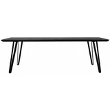 Light & Living Crni blagovaonski stol s hrastovom pločom stola 100x220 cm Mylau –
