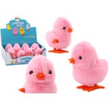  Jumping Chicken Wind-Up Plush Toy Decoration Pink Cene