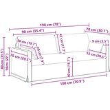  Set sofe 2 pcs Krema 158 x 78 x 80 cm tkanina Slike