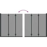  Ograda za tuš Crna 130 x 138 cm ESG staklo i aluminij | shoptok.hr