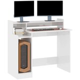 vidaXL radni stol s led svjetlima bijeli 97x45x90 cm konstruirano drvo | shoptok.hr