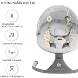 Kinderkraft Električni gugalnik LUMI 2, svetlo siv | Shoptok.si