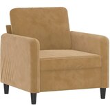  The Living Store Fotelj rjav 60 cm žamet - Enosed, (21447845) | Shoptok.si