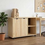  Mobilni ormar Smeđa 100 x 39 x 65,5 cm Čvrsto borovo drvo | shoptok.hr